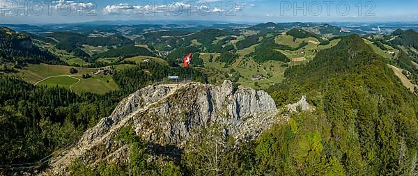 Belchenflueh in front of Jura hills and Black Forest