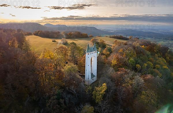 Landscape photograph of the Schoenberg Tower in Golden Autumn