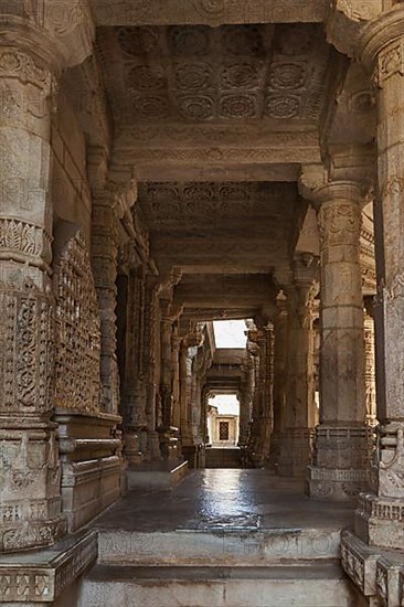 Jain temple in Ranakpur. Rajasthan