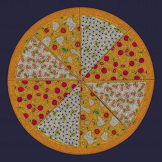 Mossaic tiles pizza pie