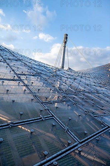 Supports and panels on the tent roof of the Olympic Stadium