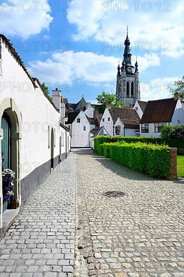 View to the St. Martins Church from the Saint Elisabeth Beguinage