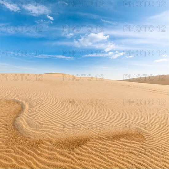 White sand dunes on sunrise