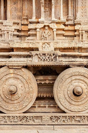 Stone chariot in Vittala temple. Hampi