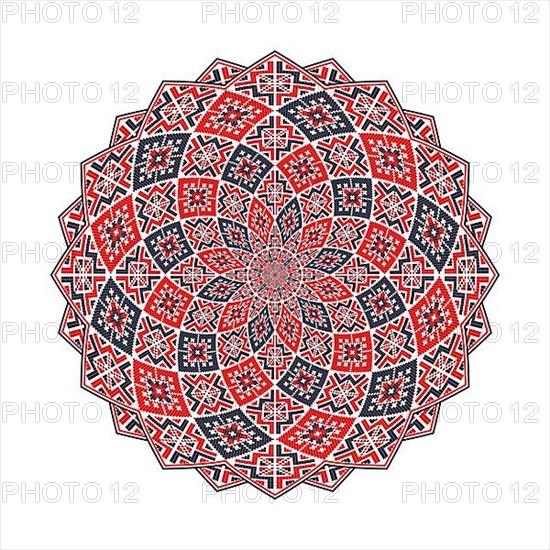 Traditional Romanian round decorative element