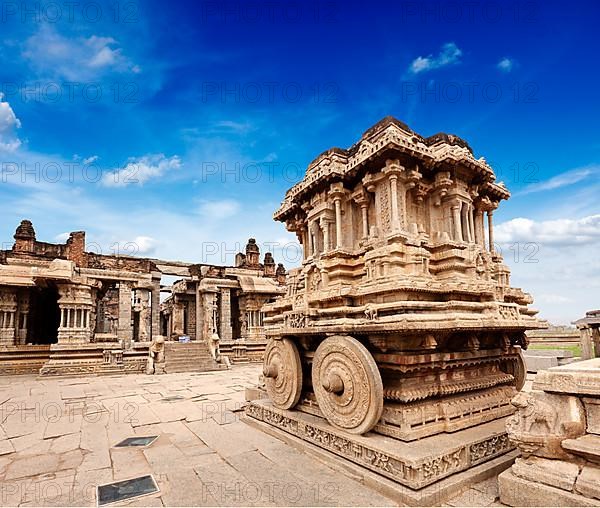 Stone chariot in Vittala temple. Hampi