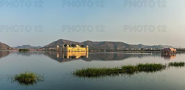 Panorama of Man Sagar Lake and Jal Mahal