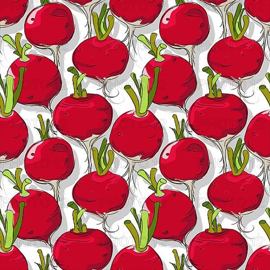 Radishes repeating pattern