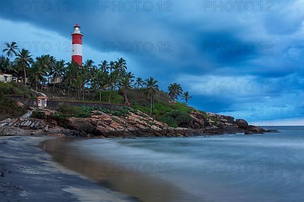 Gathering storm on beach and Kovalam