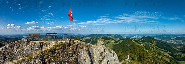 Belchenflueh in front of Jura hills and Black Forest