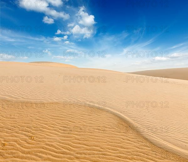 White sand dunes on sunrise