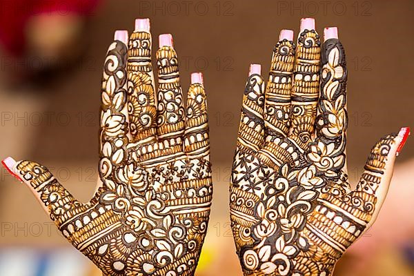 Henna design on Brides palm