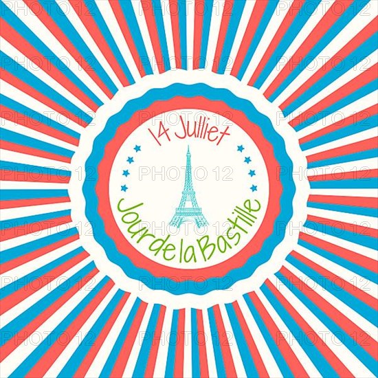 Bastille Day greeting card