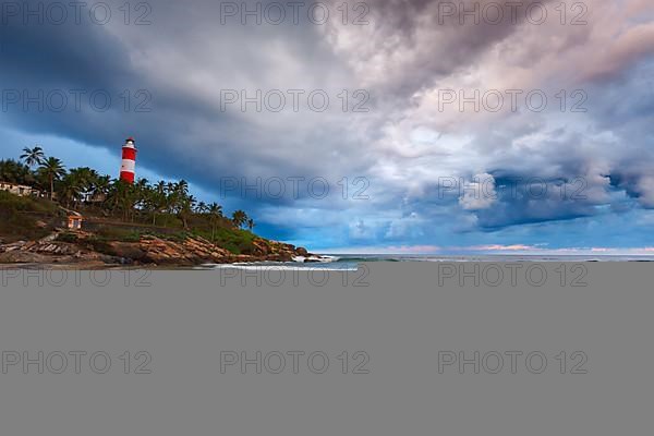 Gathering storm on beach and Kovalam