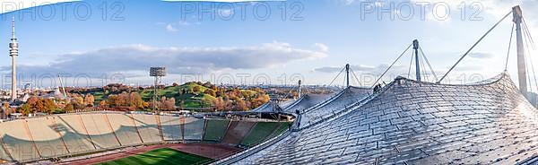 People on the Tent Roof of the Olympic Stadium