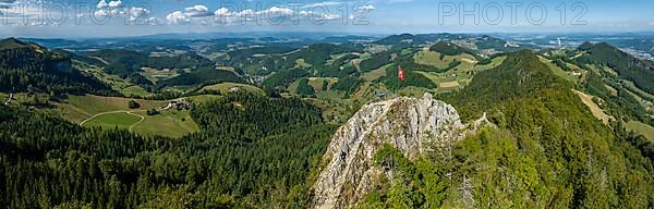 Belchenflueh in front of Jura hills and Black Forest