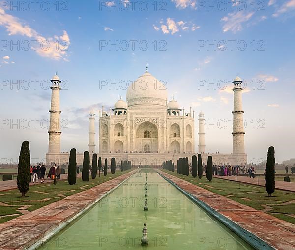 Taj Mahal on sunrise sunset