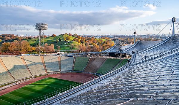 People on the Tent Roof of the Olympic Stadium