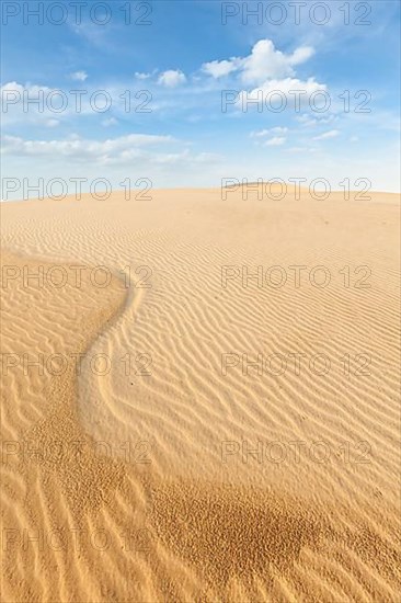 White sand dunes on sunrise