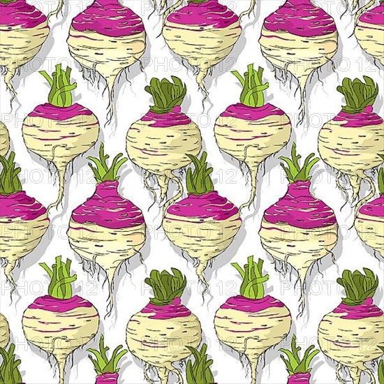 Rutabaga roots repeating pattern