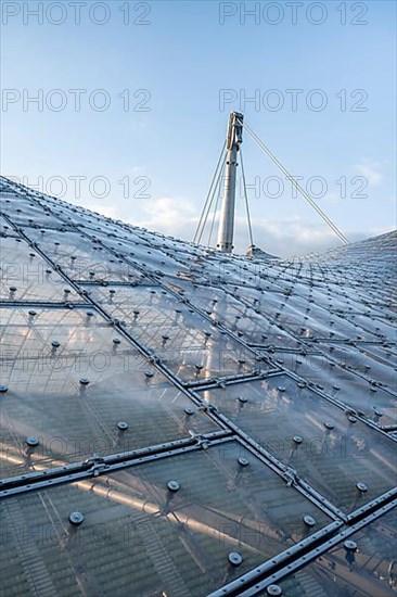 Supports and panels on the tent roof of the Olympic Stadium