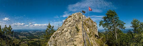 Belchenflueh with Swiss flag