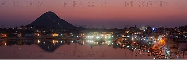 Panorama of Sacred Puskhar lake