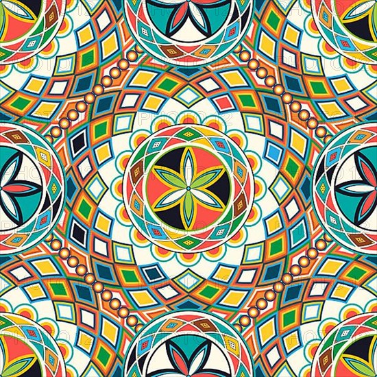 Najdi style vector seamless pattern