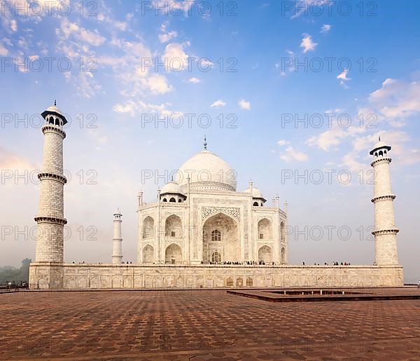 Taj Mahal on sunrise sunset