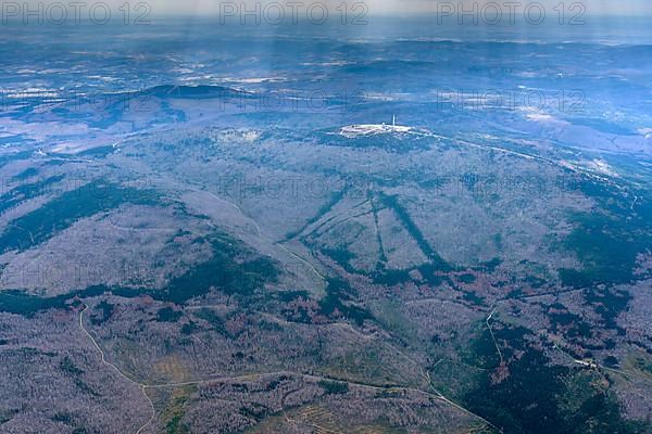 Aerial view Harz with Brocken