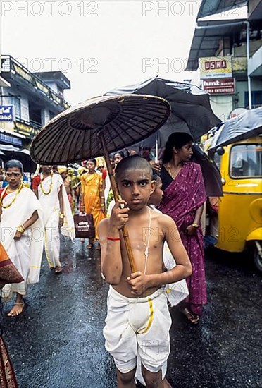 Vamana in Athachamayam procession in Thripunithura during Onam near Ernakulam