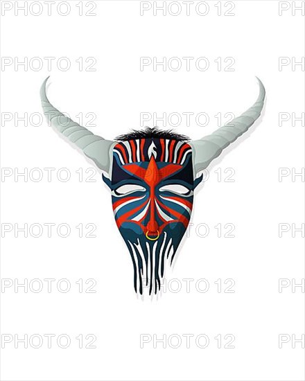 Horned mask vector