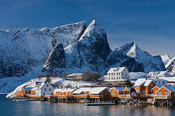 Rorbuer cabins in the fishing village of Sakrisoy