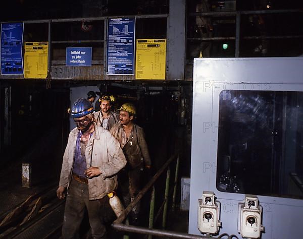 Dortmund. Shift change at a Dortmund colliery in 1988