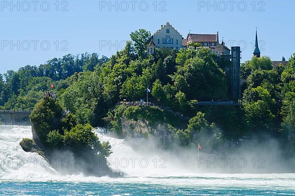 Viewing rock in the Rhine Falls