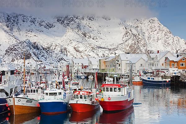 Fishing boats in Henningsvaer harbour