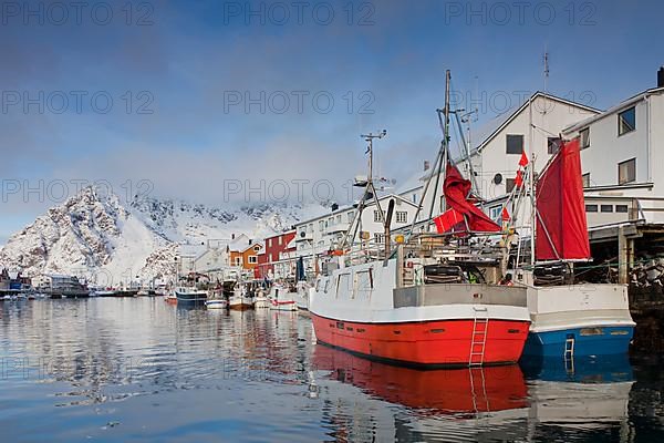 Fishing boats in Henningsvaer harbour