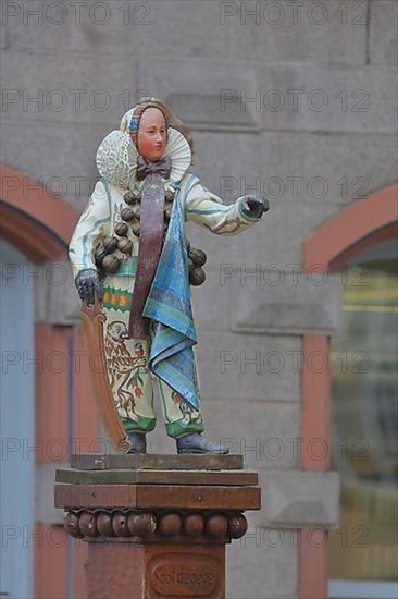 Figure at the Narrobrunnen for the Alemannic Fasnet Carnival in Villingen