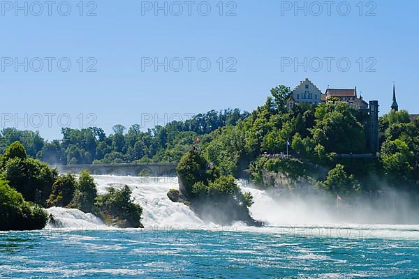 Viewing rock in the Rhine Falls