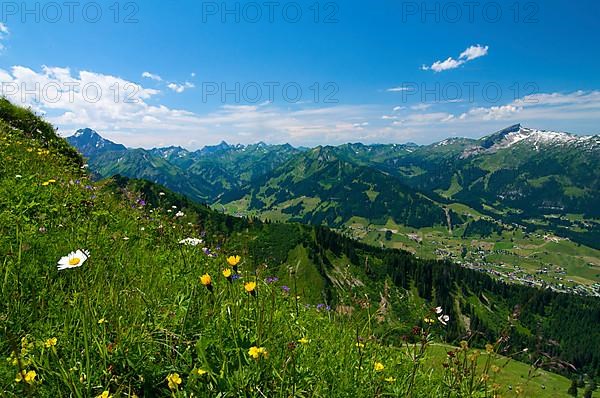 View from Kanzelwand into Kleinwalsertal