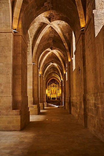 Cloister in the cathedral Santes Creus