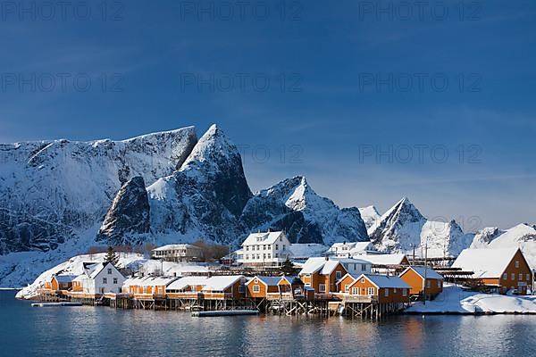 Rorbuer cabins in the fishing village of Sakrisoy