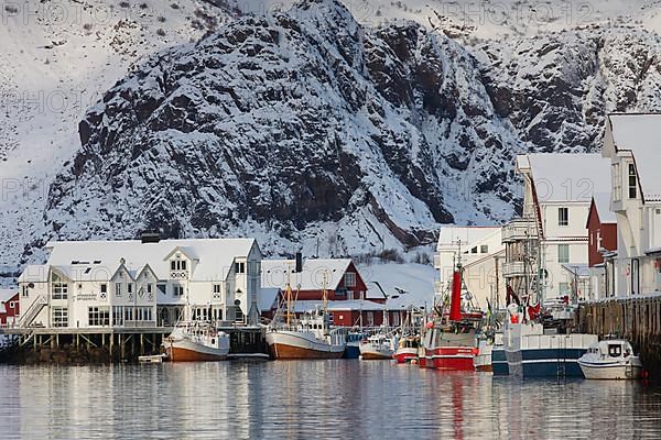 Fishing boats in Henningsvaer harbour