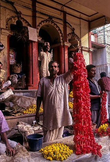 Flower seller in Kali Khetra