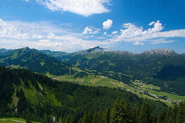 View from Kanzelwand into Kleinwalsertal