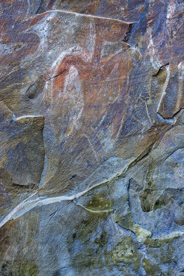 Rock paintings in a ceremonial cave