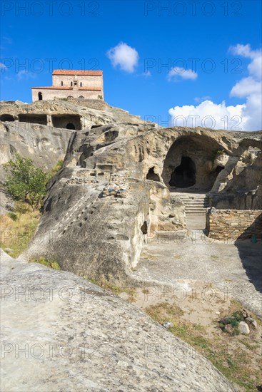 Christian Prince's Basilica from the 10th century with a view of the cave town Uplistsikhe