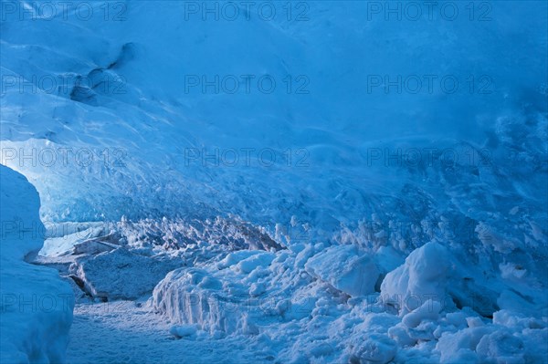 Blue ice in ice cave inside Breidamerkurjokull