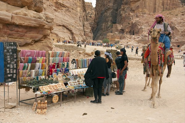 Souvenir stall in ancient city of Petra