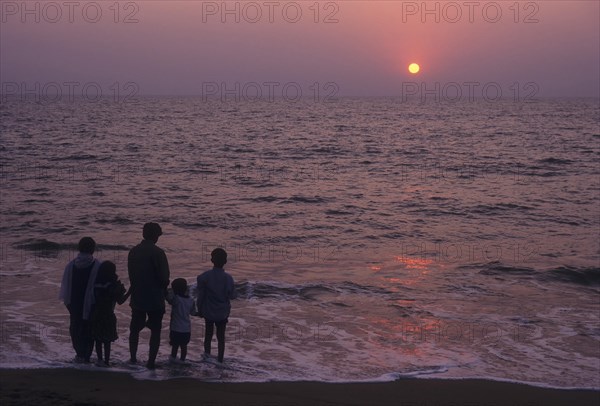 Sunset in Ullal beach near Mangaluru or Mangalore